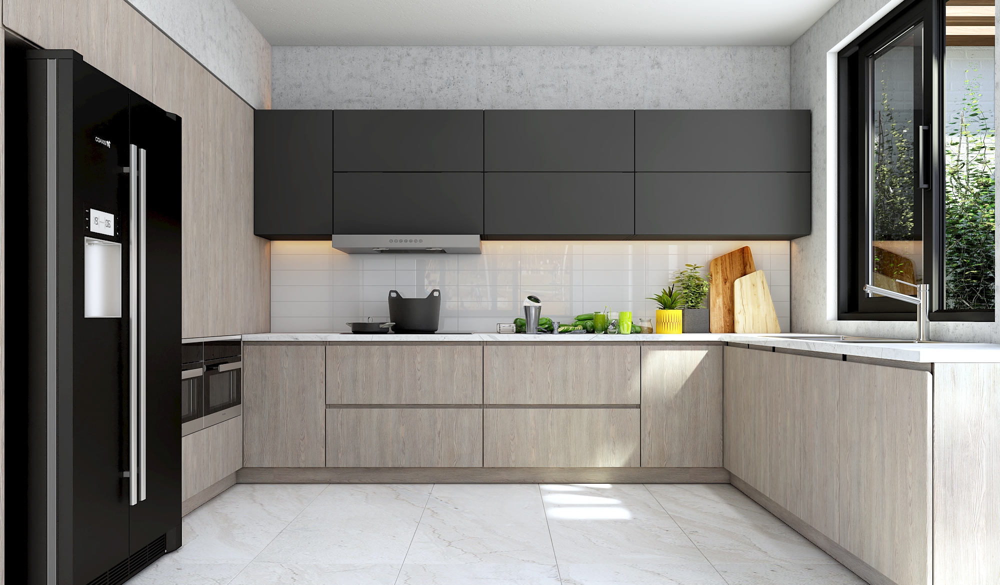 Mẫu tủ bếp Laminate U02 – Mẫu sáng tạo không gian bếp